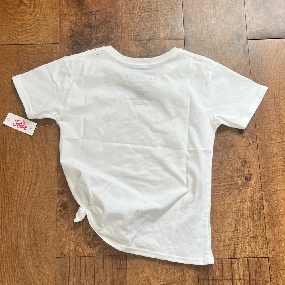justice girls friends tv show T-shirt Sz small 7/8 SS short sleeve NEW NWT